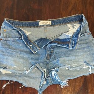 Distressed Denim Shorts